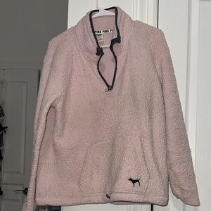 PINK Victoria's Secret Light Pink Sherpa Jacket
